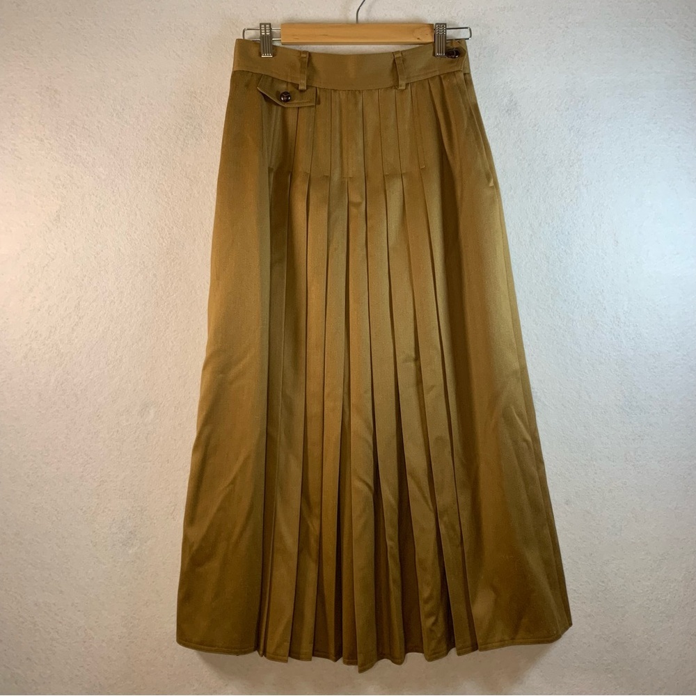 Gorgeous quality 100% wool pleated midi skirt